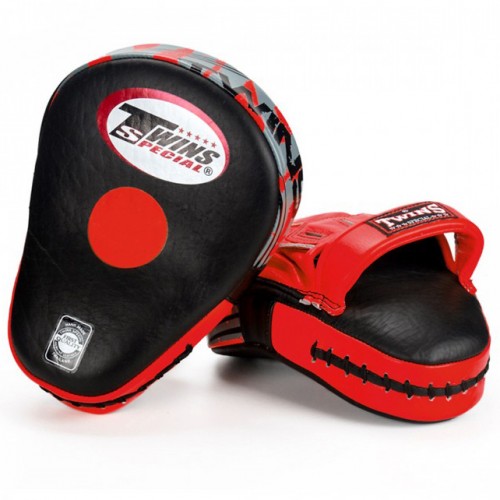 Боксерские ударные лапы Twins Special (PML-10 black/red)
